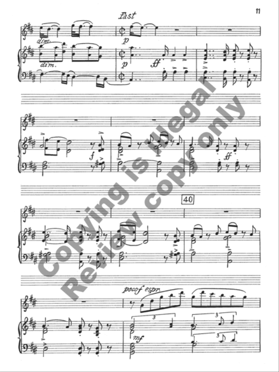 Short Sonata No. 1 For Flute And Harpsichord (Or Piano) [Score And Part] Flute Solo scores gallery preview page 17