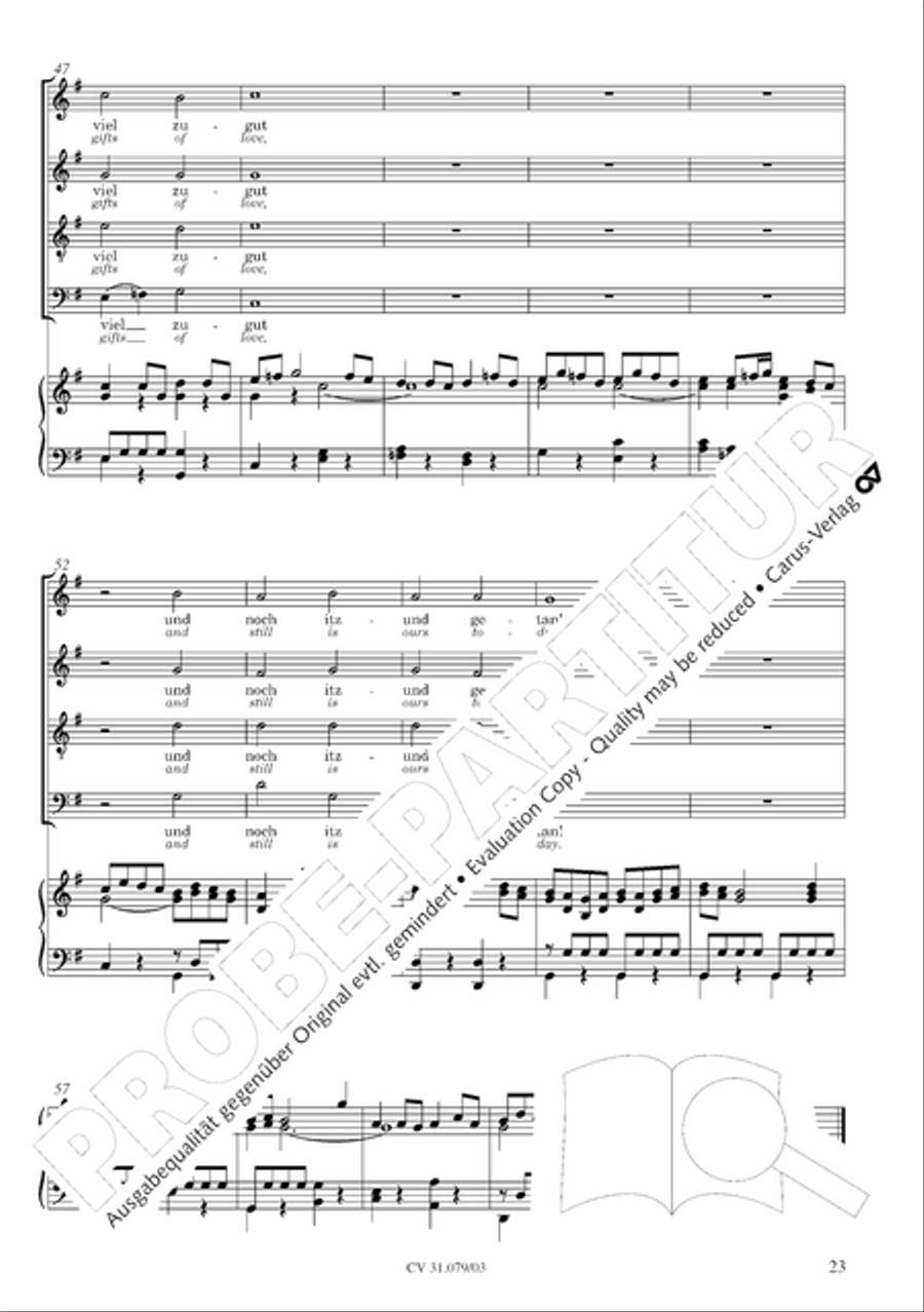 God the Lord is sun and shield (Gott, der Herr, ist Sonn und Schild) 4-Part scores gallery preview page 24