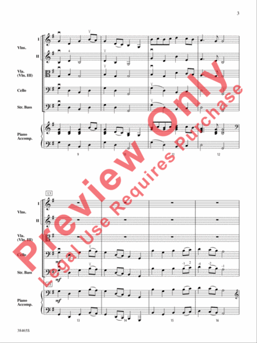 King William's March String Orchestra scores gallery preview page 4