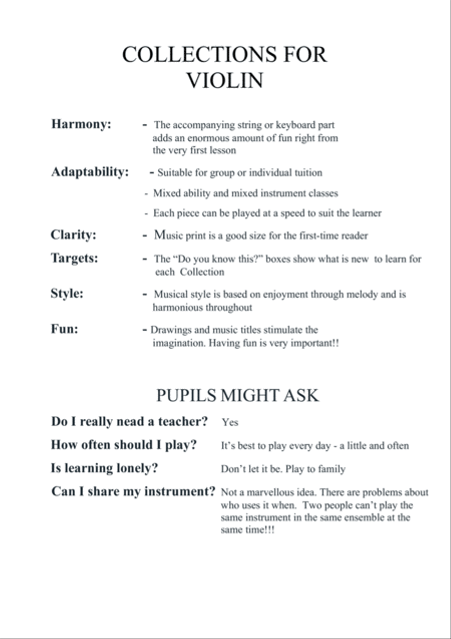 Scale Collection and Glossary: Collections for Violin Pupil Book Violin Solo scores gallery preview page 4