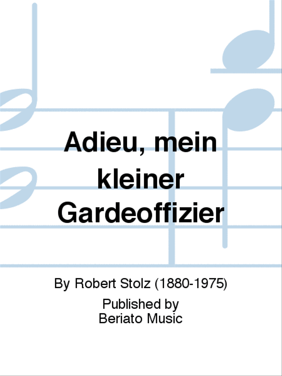 Adieu, mein kleiner Gardeoffizier Voice Solo scores gallery preview page 1