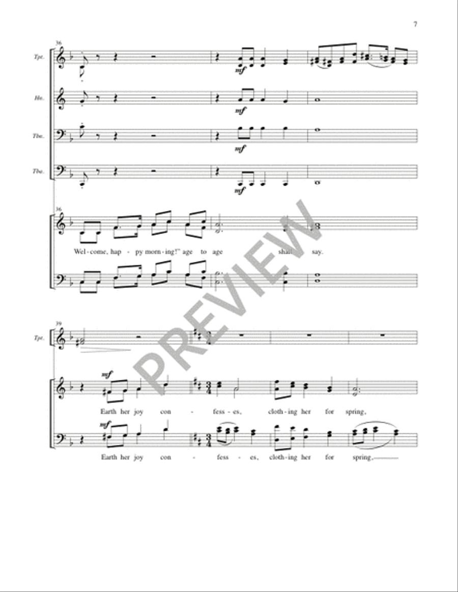 Welcome, Happy Morning! - Full Score and Parts Divisi scores gallery preview page 8