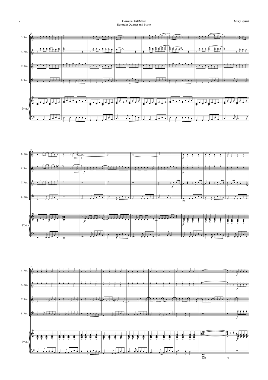 Flowers Recorder scores gallery preview page 2