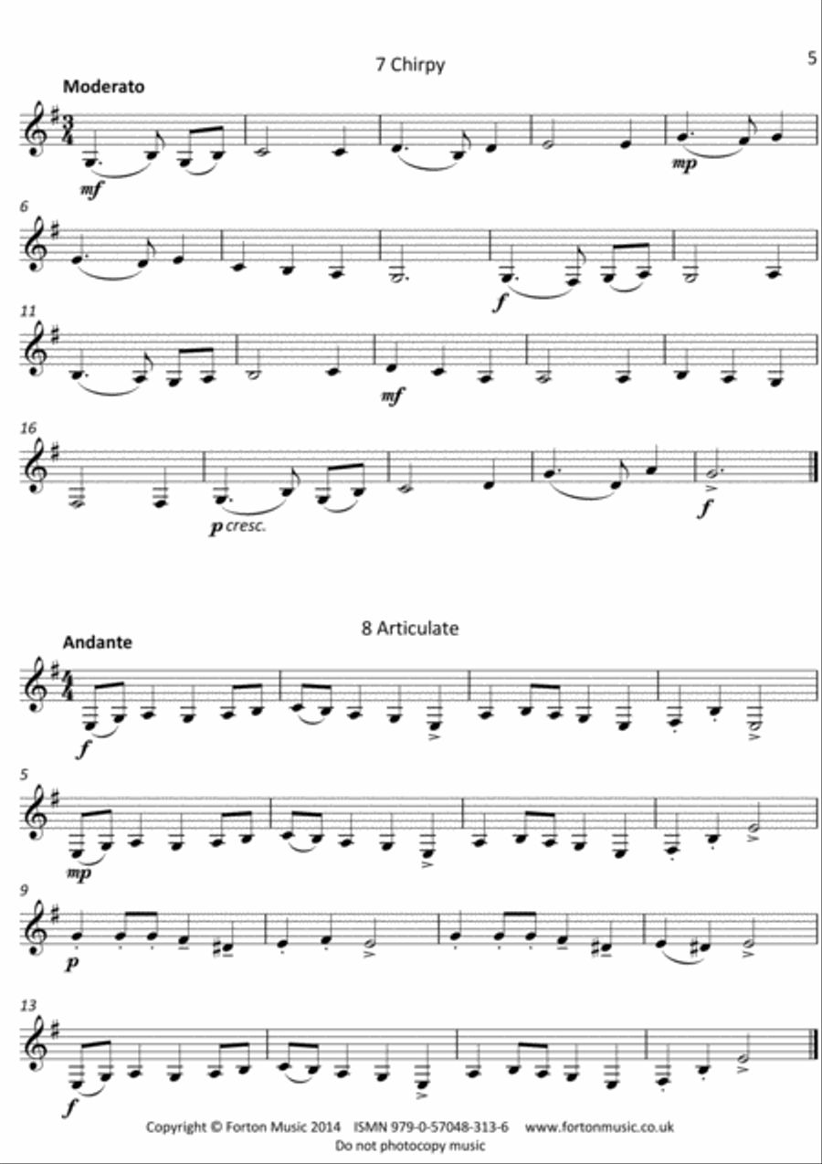 Thirty One Two Three Clarinet Studies Clarinet scores gallery preview page 5