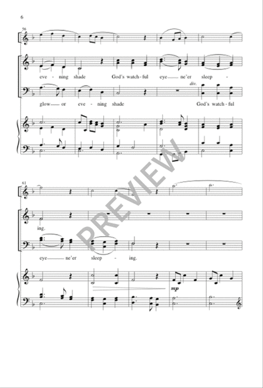Sing Praise to God Who Reigns Above 4-Part scores gallery preview page 6