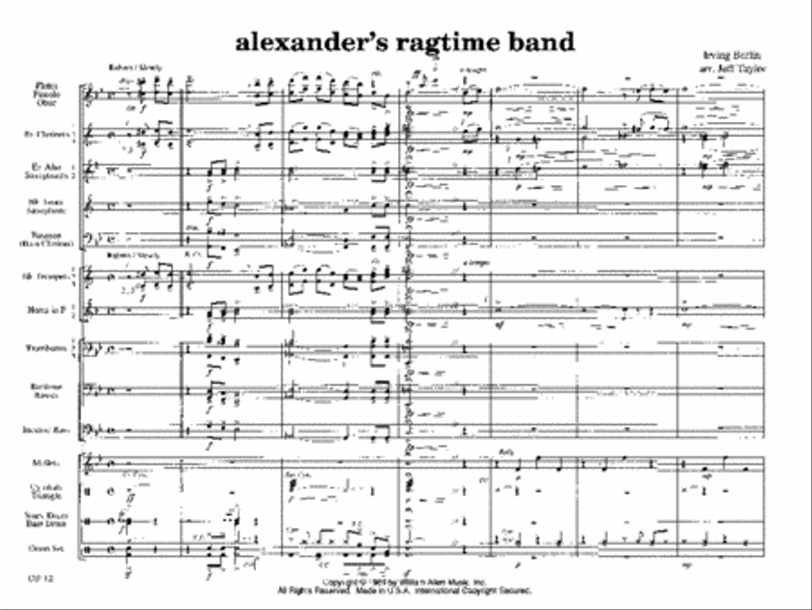 Alexander's Ragtime Band Concert Band scores gallery preview page 2