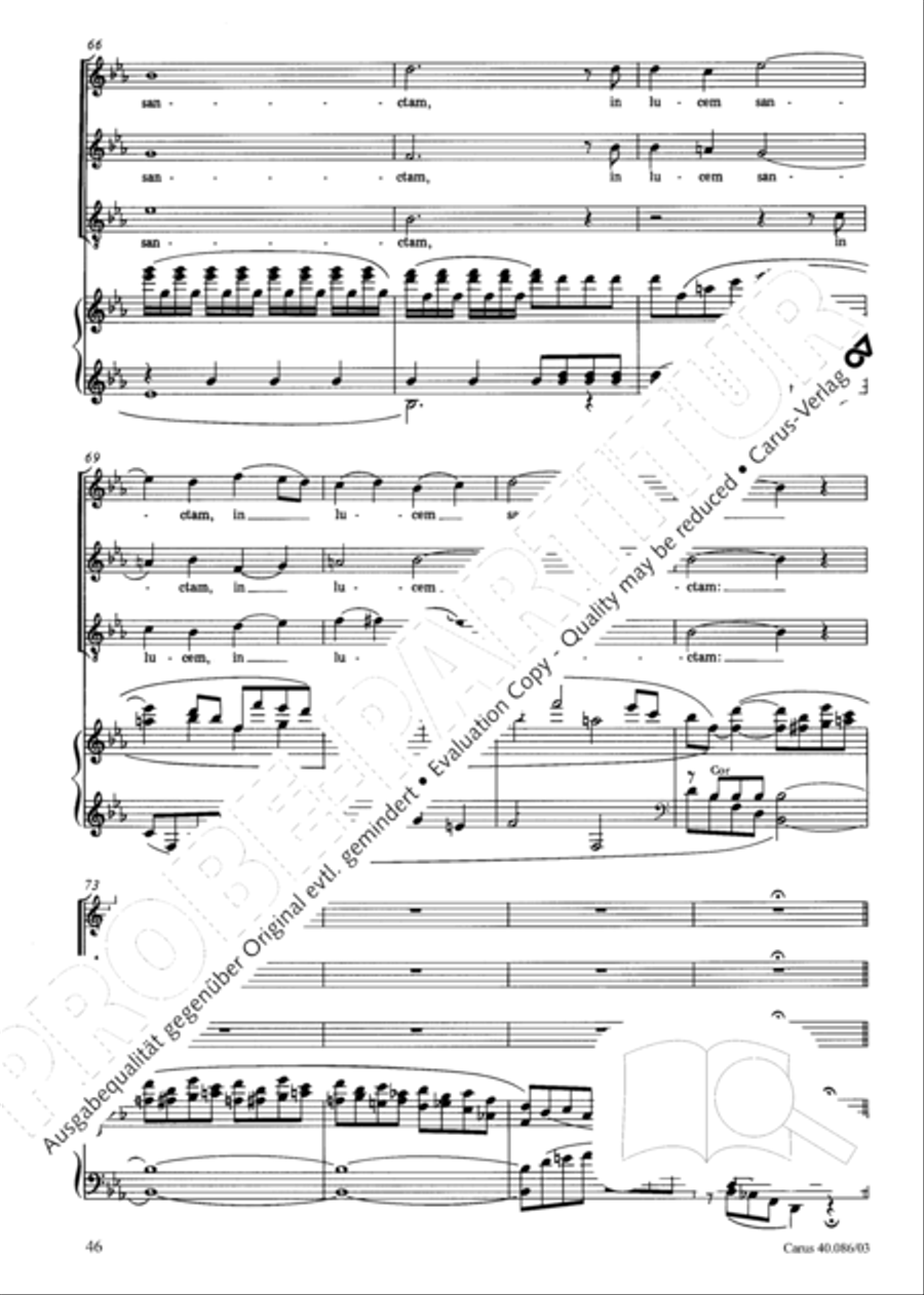 Requiem in C minor 4-Part scores gallery preview page 47