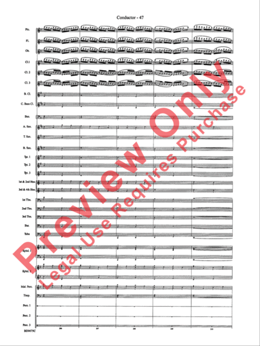 Twelve Seconds to the Moon Concert Band scores gallery preview page 50