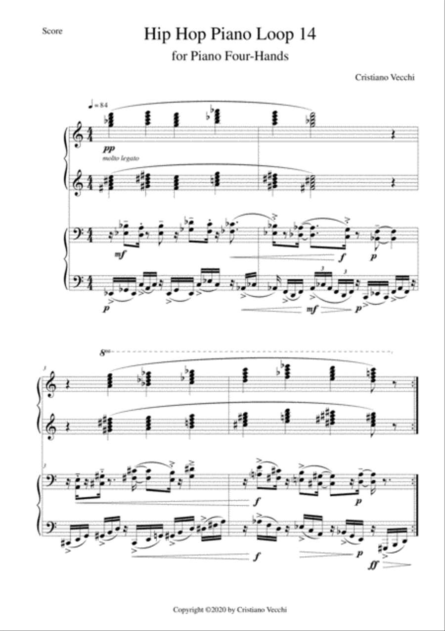 Hip Hop Piano Loop 14 Piano Method scores gallery preview page 1