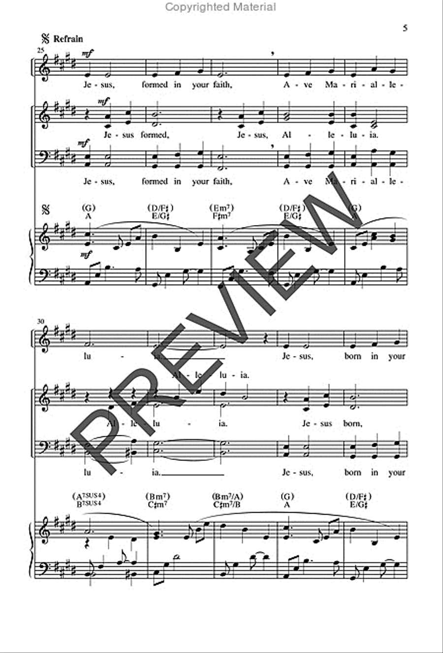 Ave Maria 4-Part scores gallery preview page 5