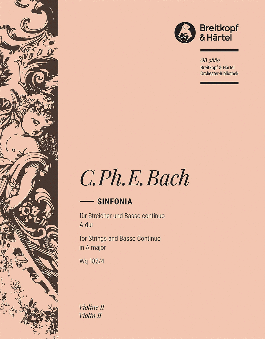 Sinfonia in A major Wq 182/4 Orchestra scores gallery preview page 1