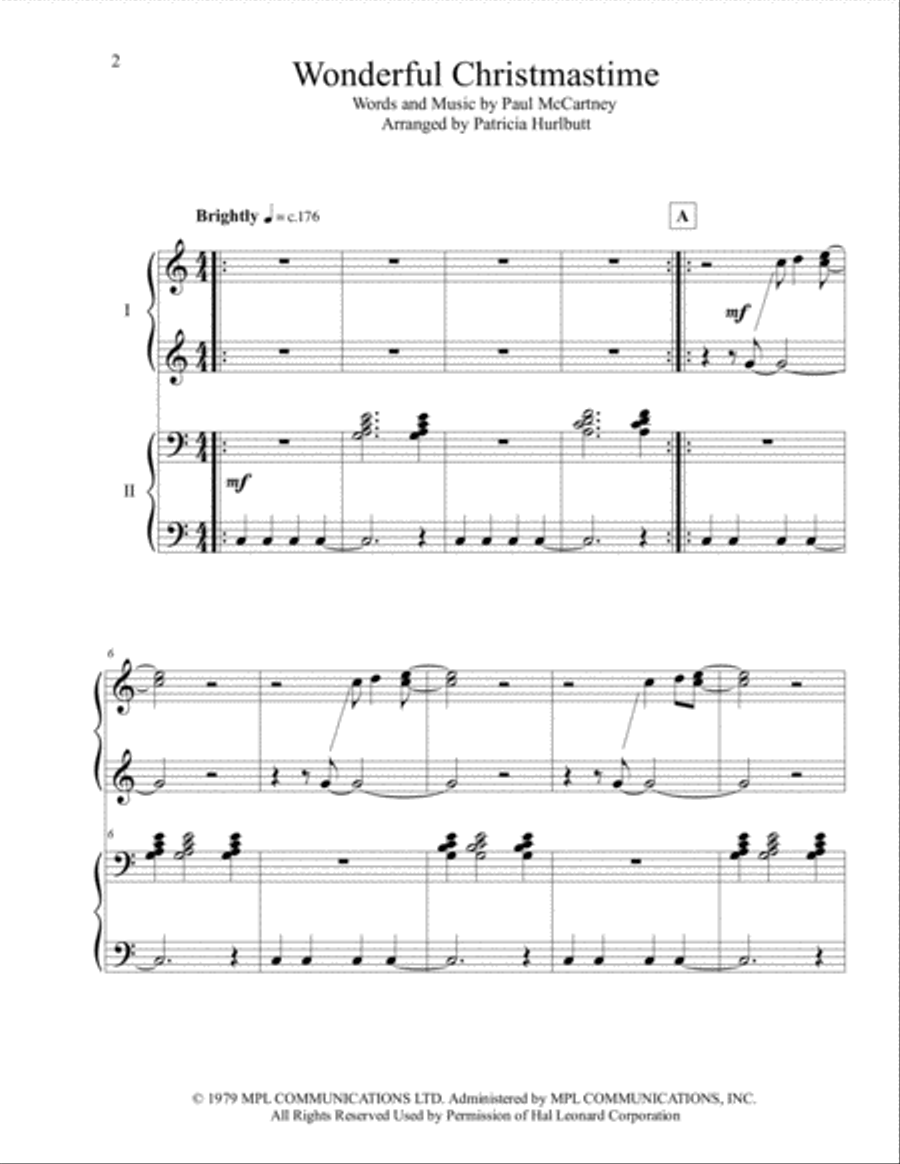 Wonderful Christmastime Wonderful Christmastime Piano scores gallery preview page 2