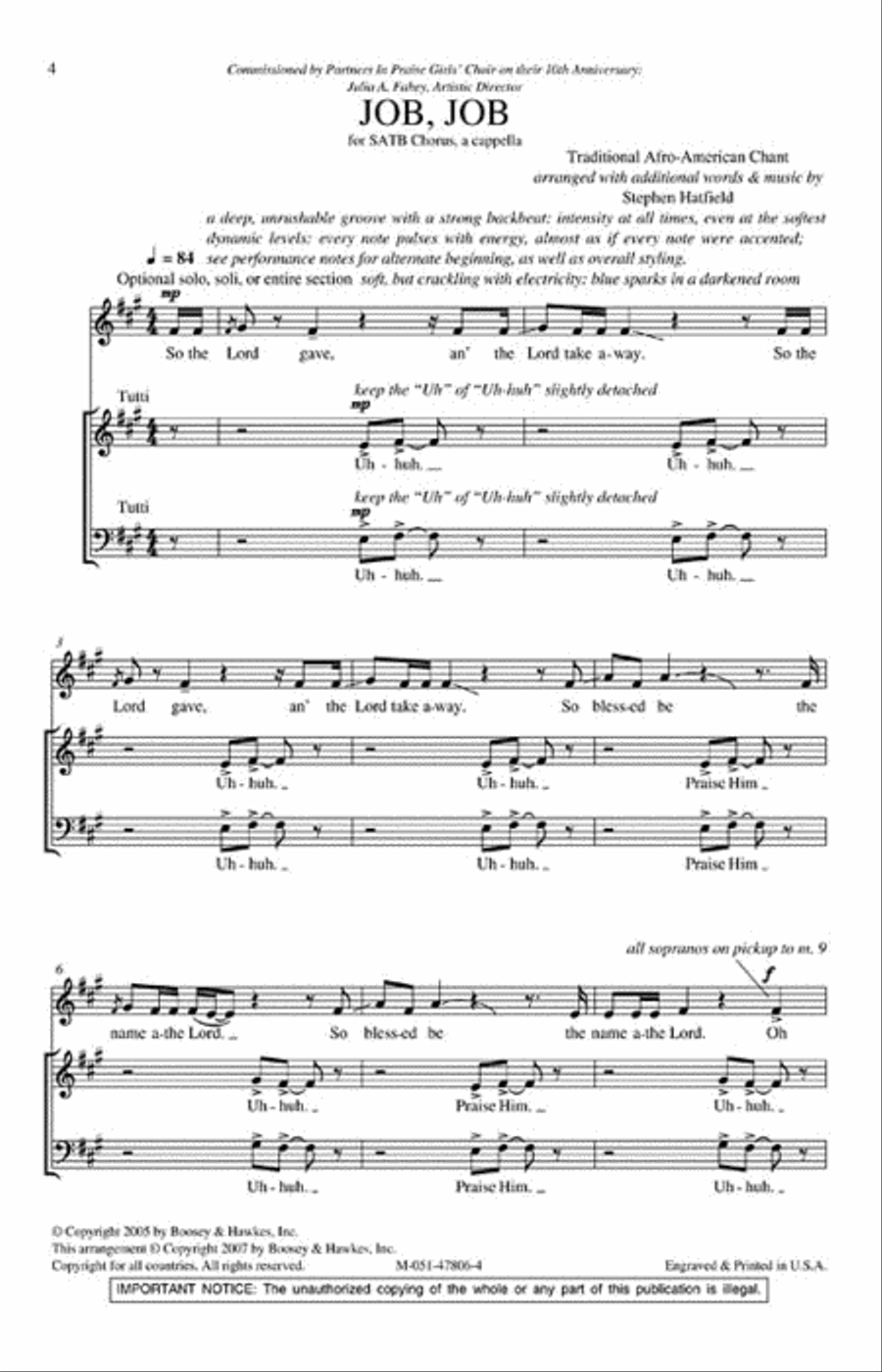 Job, Job 4-Part scores gallery preview page 2