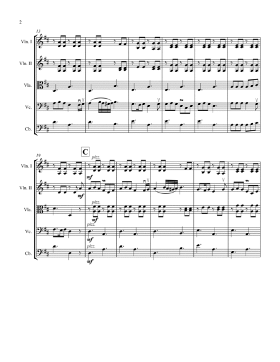 Blow the Man Down String Orchestra scores gallery preview page 2
