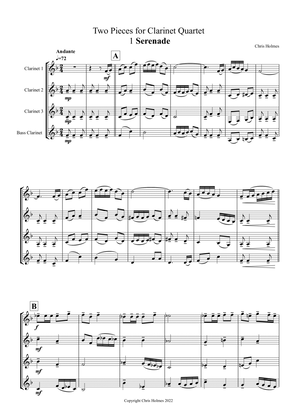 Two Pieces for Clarinet Quartet