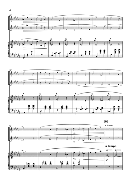 "Valse op.64-1" (Desdur) Piano trio/violin duo (1st edition) image number null