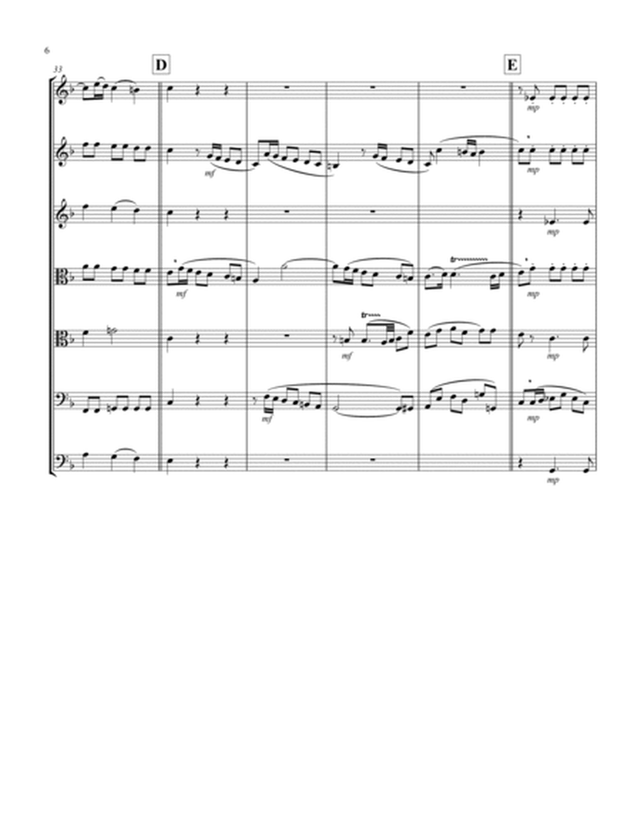 Recordare (from "Requiem") (F) (String Septet - 3 Violins, 2 Violas, 1 Cello, 1 Bass)