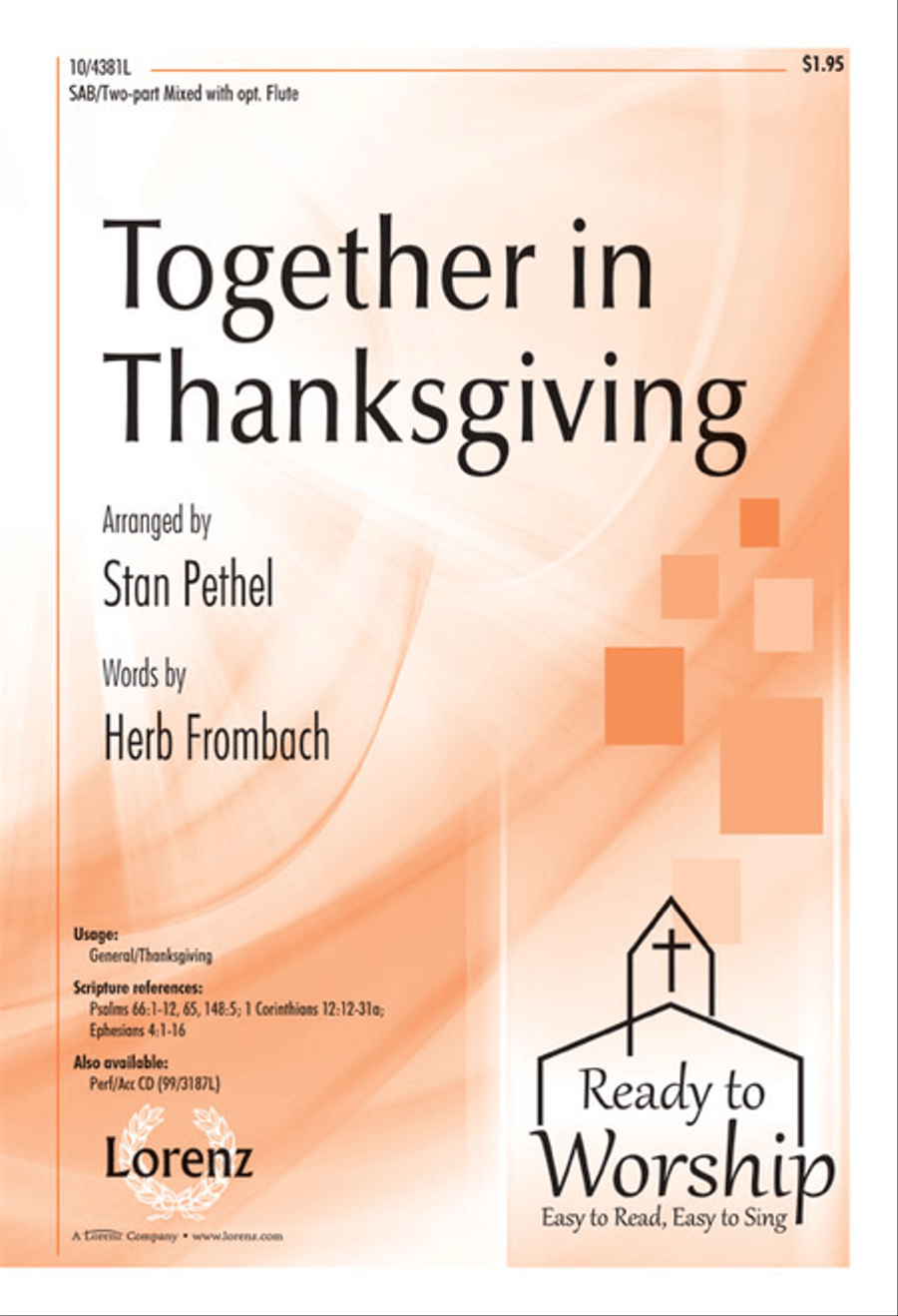 Together in Thanksgiving 3-Part scores gallery preview page 1