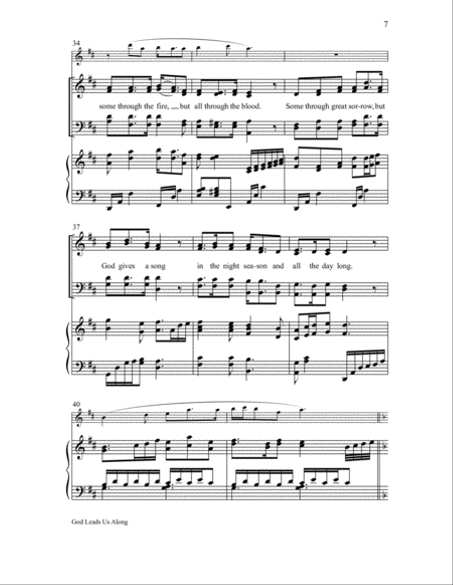 God Leads Us Along God Leads Us Along 4-Part scores gallery preview page 7