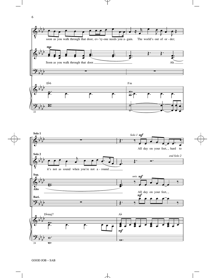 Good Job (arr. Roger Emerson) 3-Part scores gallery preview page 5