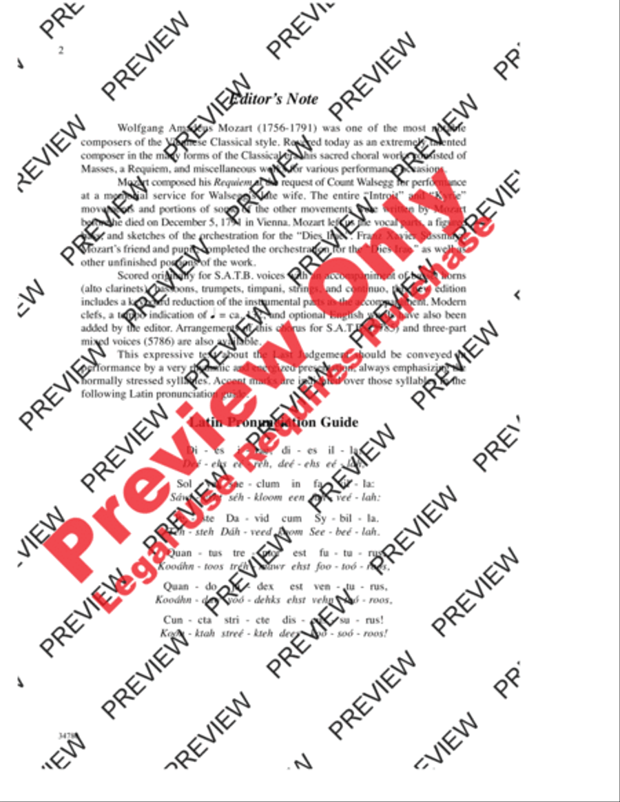 Dies Irae (from Requiem) Men's Choir scores gallery preview page 2