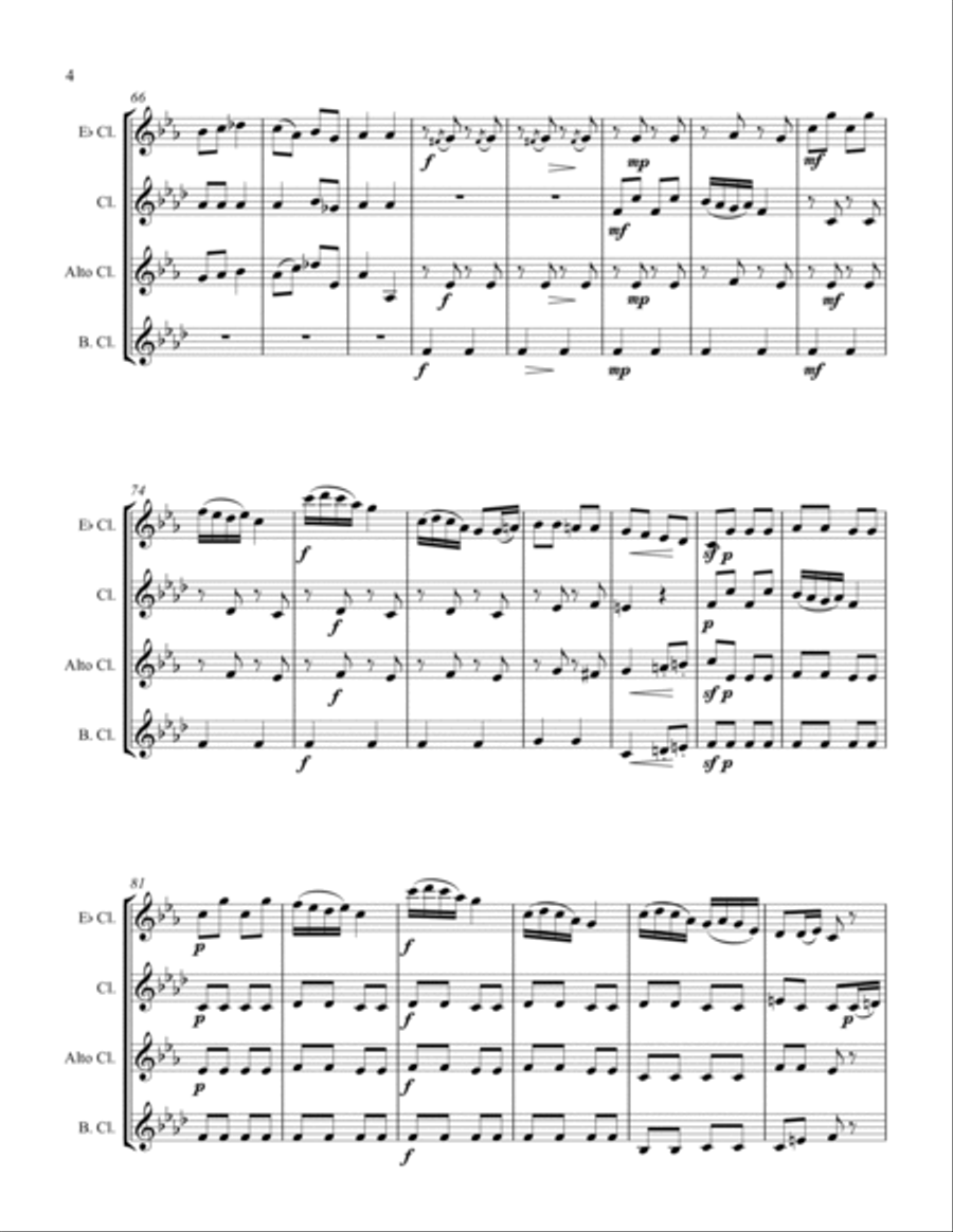 Dervish Dance Woodwind Quartet scores gallery preview page 4