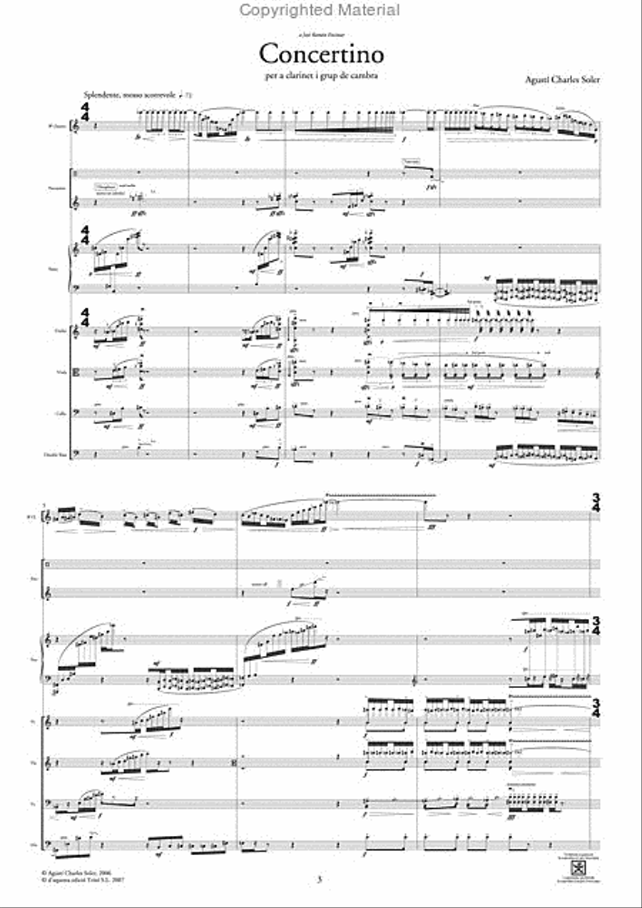 Concertino per a clarinet A Clarinet scores gallery preview page 2