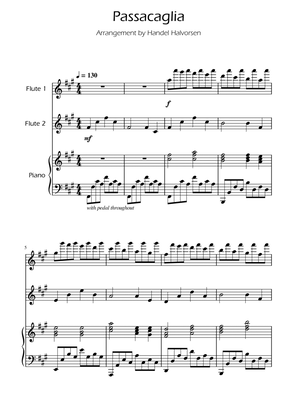 Passacaglia - Handel/Halvorsen - Flute Duet w/ Piano