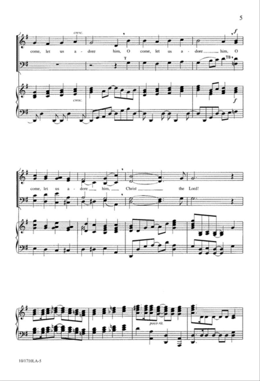 O Come, All Ye faithful 4-Part scores gallery preview page 5