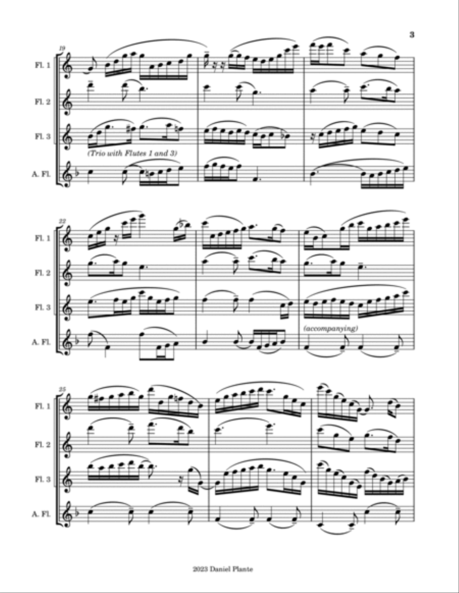 Silent Night Flute Quartet scores gallery preview page 3