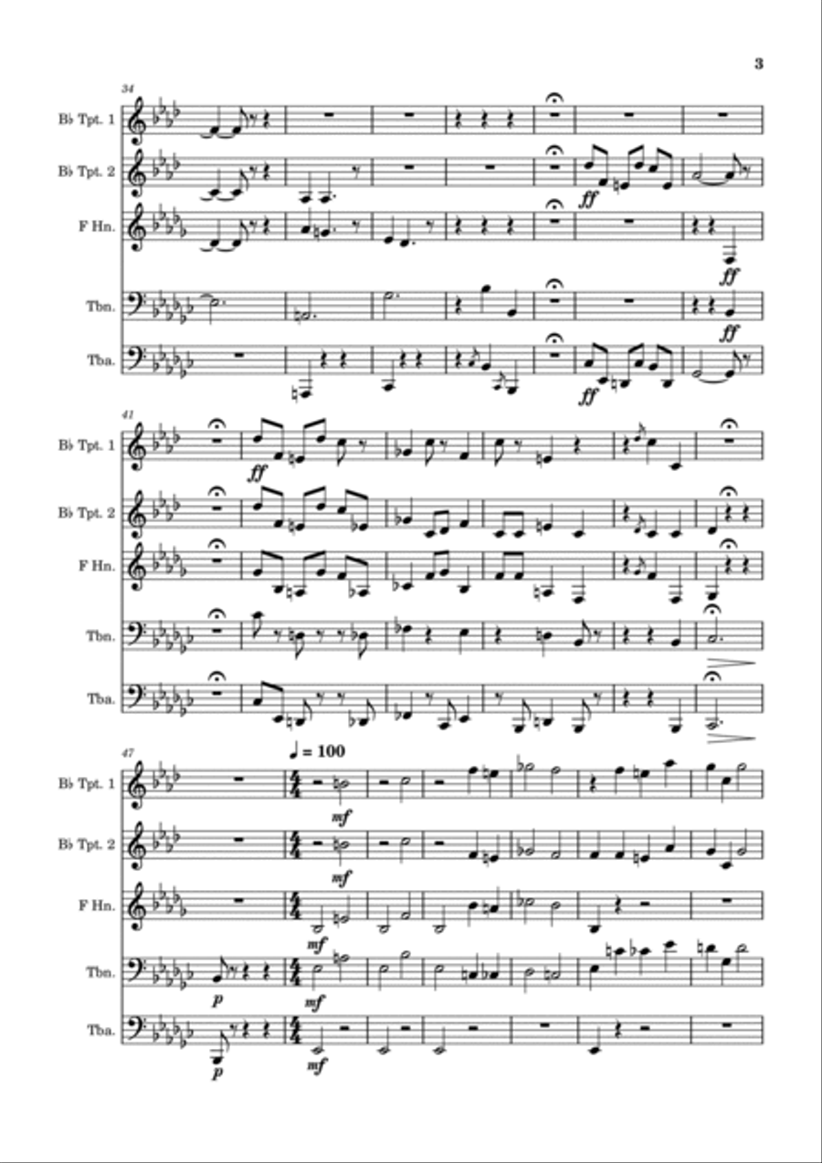 Gnomus - Pictures at an Exhibition Brass Ensemble scores gallery preview page 3
