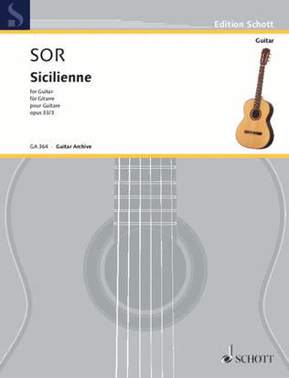 Book cover for Sicilienne, Op. 33 For Guitar