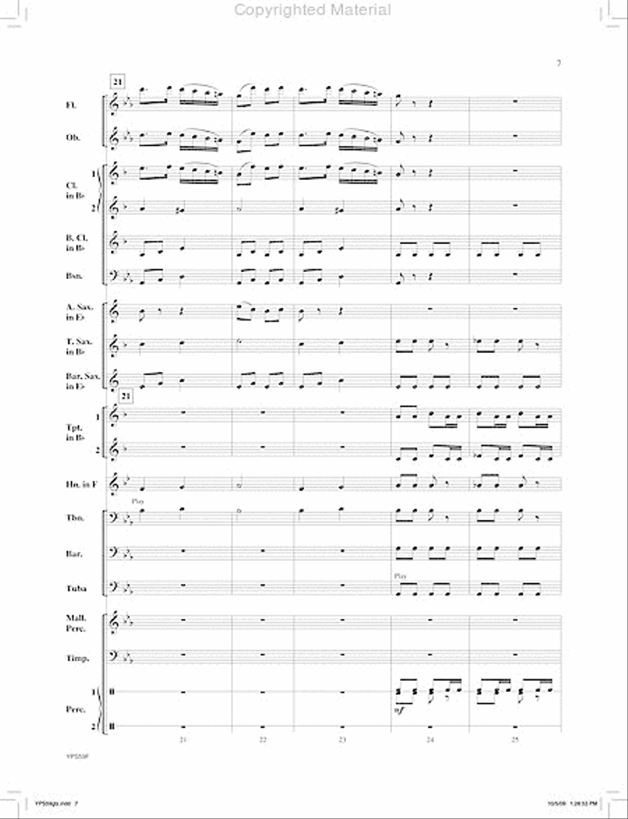 Selections from H.M.S Pianofore Concert Band scores gallery preview page 8
