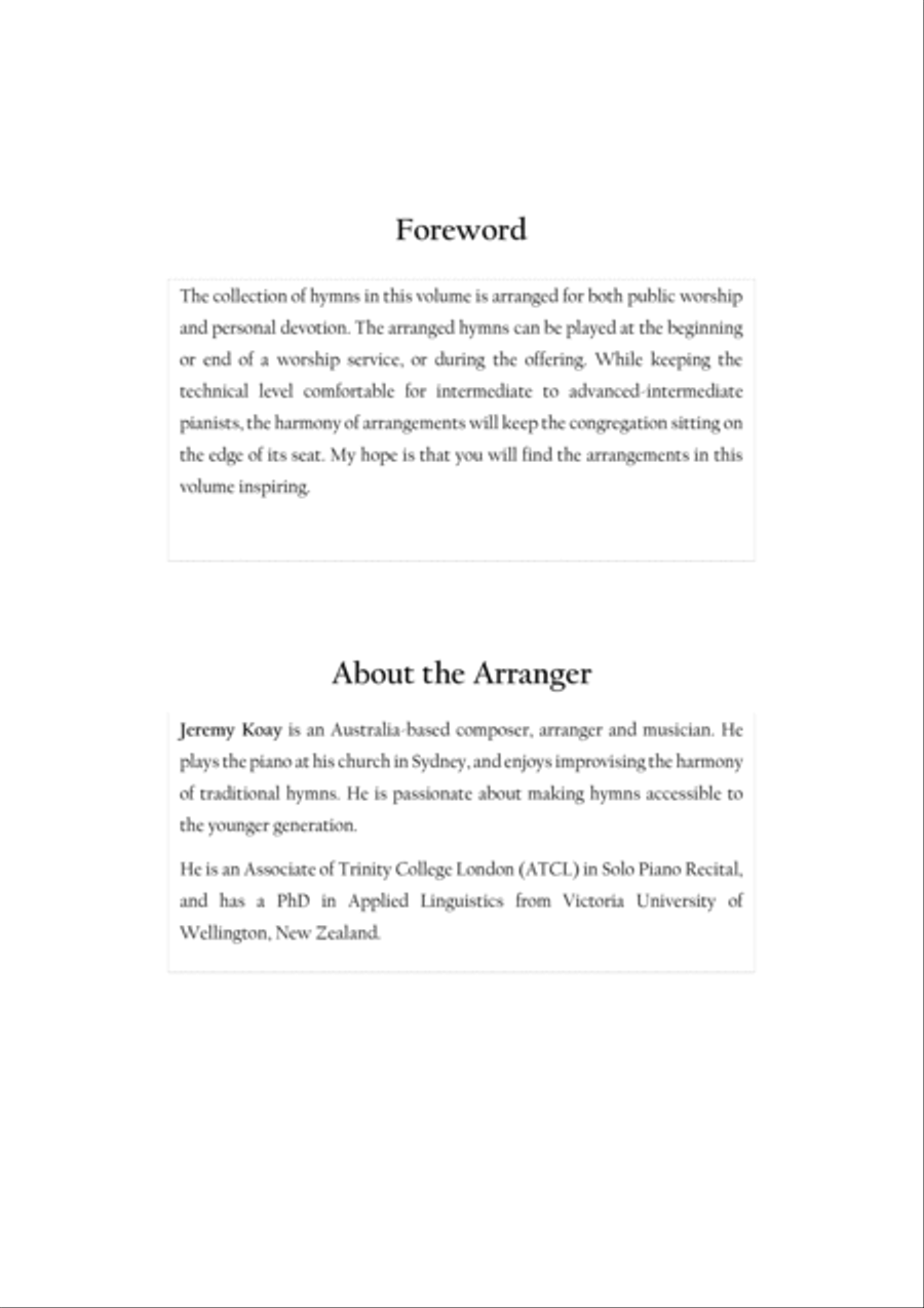 Timeless Hymns for Solo Piano (Volume 1) Piano Solo scores gallery preview page 4