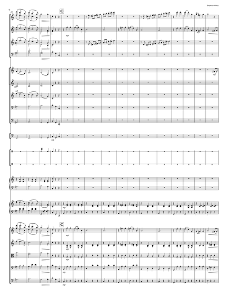 Emperor Waltz, J. Strauss II for youth orchestra full score and parts image number null