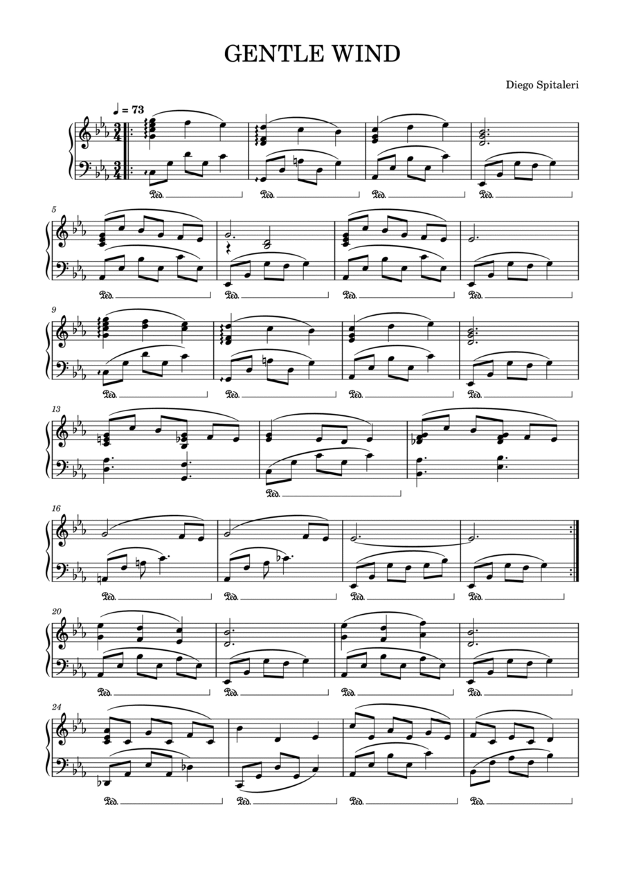 GENTLE WIND Piano Solo scores gallery preview page 1