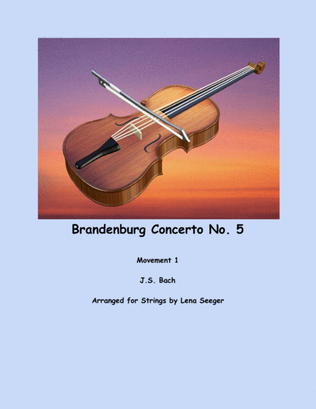 Book cover for Brandenburg Concerto No. 5 (two violins and cello)