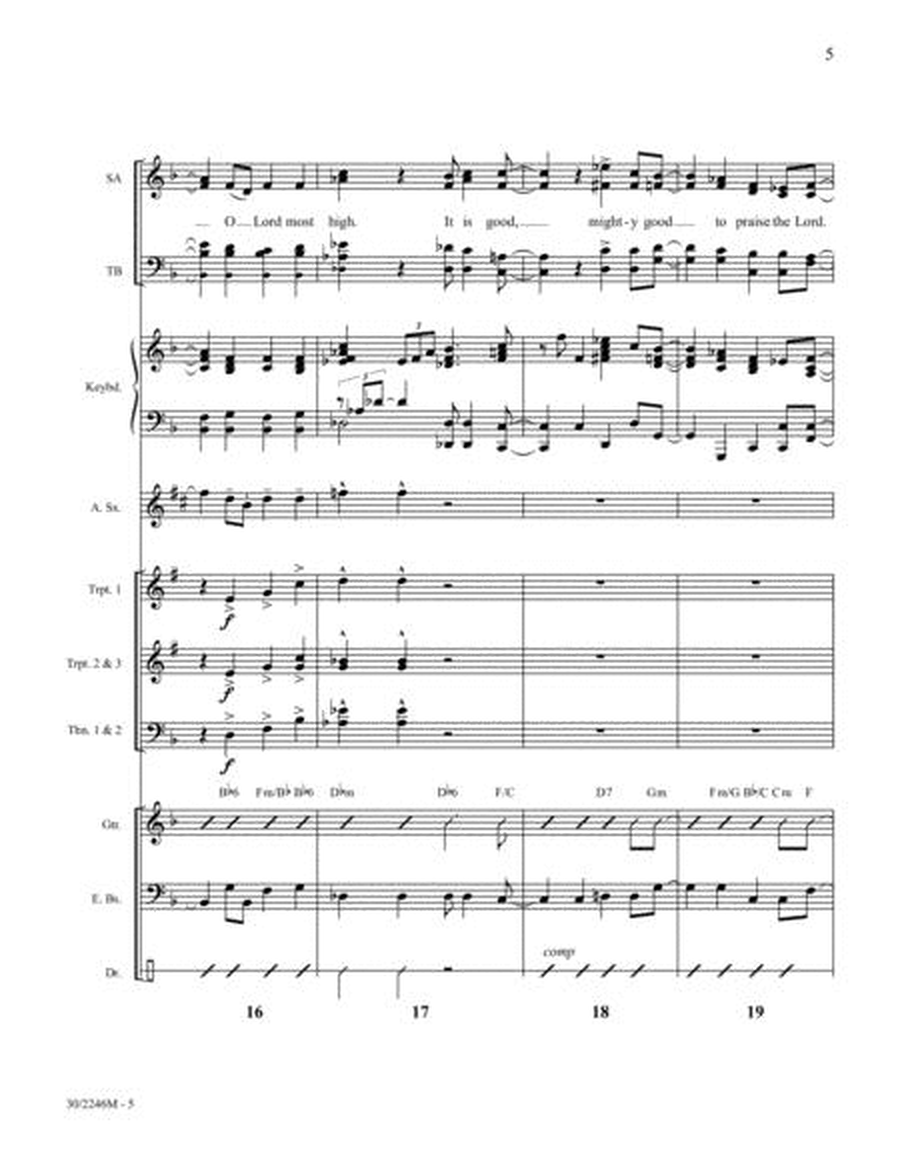 Mighty Good to Praise the Lord - Brass, Sax and Rhythm Score/Parts image number null