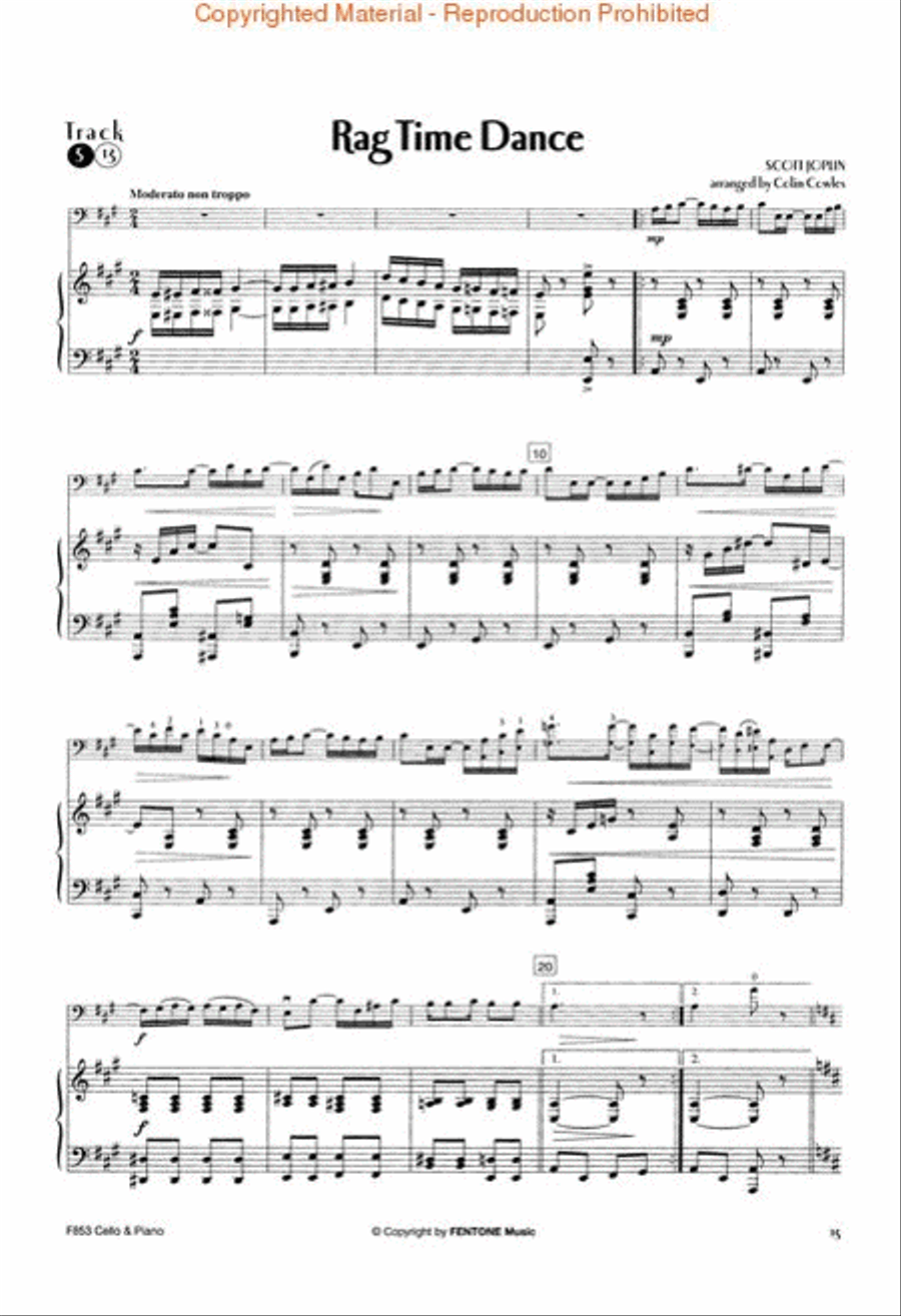 Ragtime Favourites by Scott Joplin Cello scores gallery preview page 3