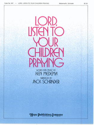 Lord, Listen T-Schr-Med Voice; Key of D-Digital Download