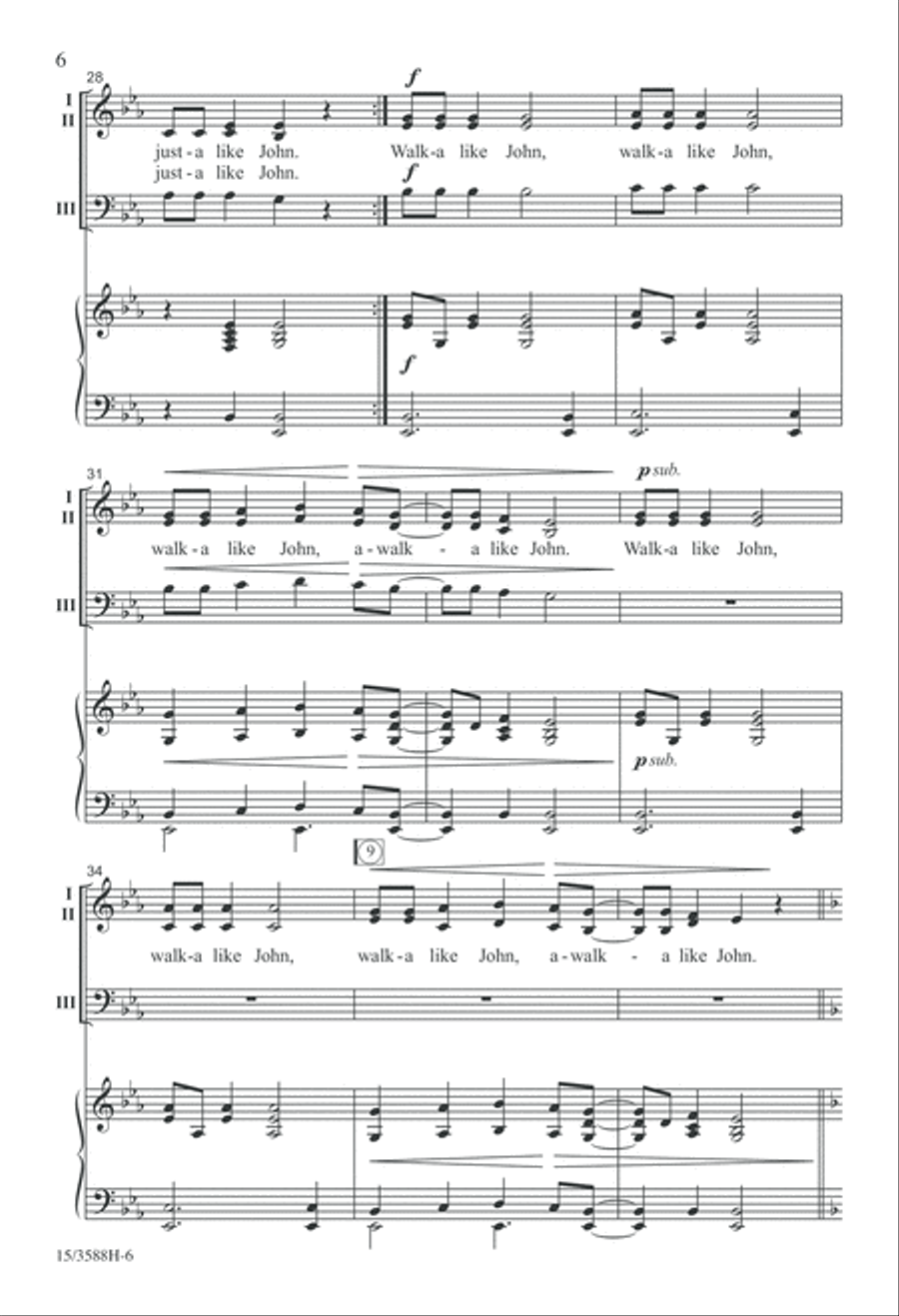 Walk in Jerusalem Just-a Like John 3-Part scores gallery preview page 6