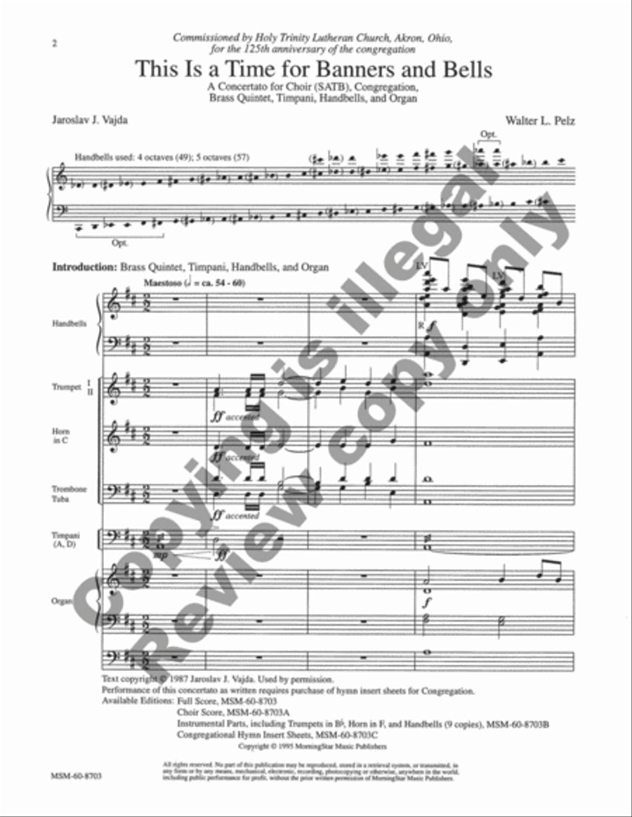 This Is a Time for Banners and Bells (Full Score) Choir scores gallery preview page 3