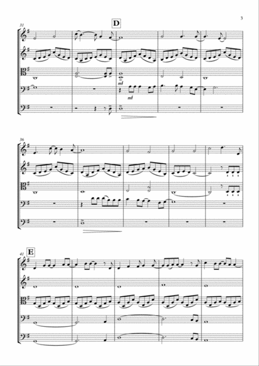 A Million Dreams String Quintet scores gallery preview page 3