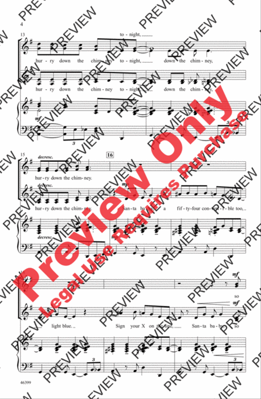 Santa Baby Santa Baby Women's Choir scores gallery preview page 4