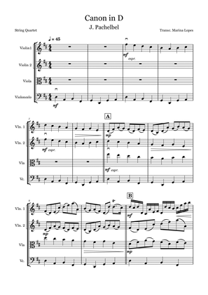 Canon in D - J. Pachelbel - String Quartet