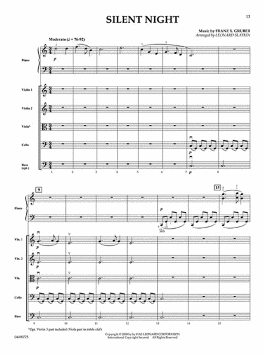 Holidays for Piano and Strings String Orchestra scores gallery preview page 3