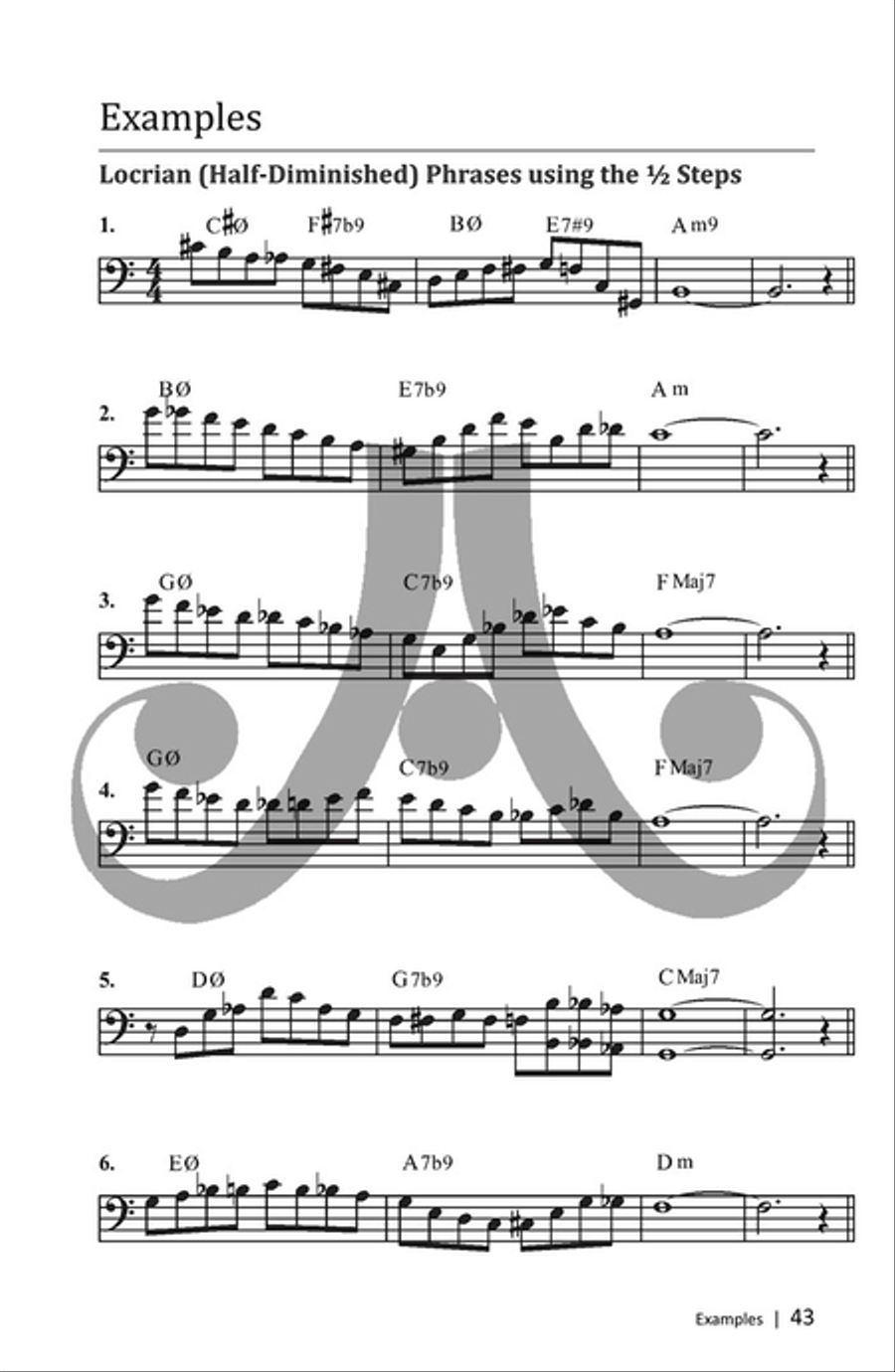 Bebop Scales: Jazz Scales And Patterns In All 12 Keys- Bass Clef Bass Clef Instrument scores gallery preview page 10
