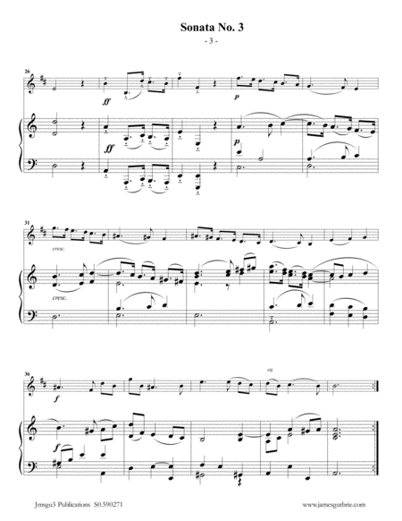 Vivaldi: Sonata No. 3 for Trumpet & Piano image number null
