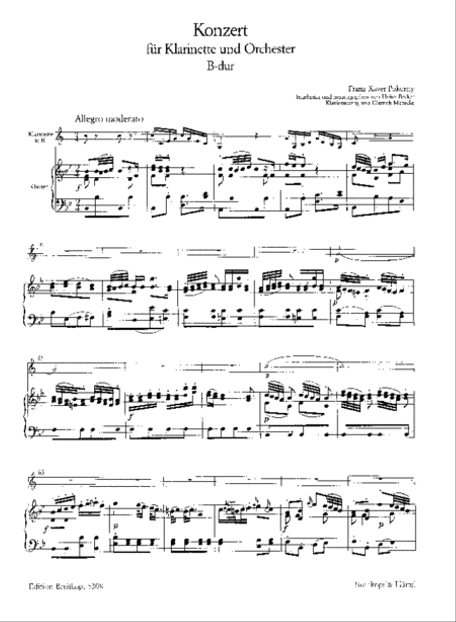 Clarinet Concerto in B flat major Clarinet Solo scores gallery preview page 2