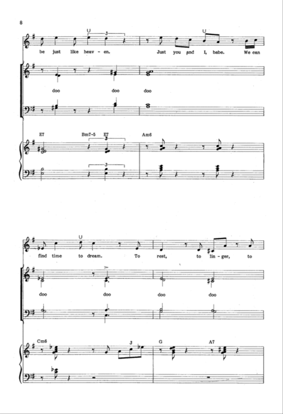 Dream A Little Dream Of Me 4-Part scores gallery preview page 6